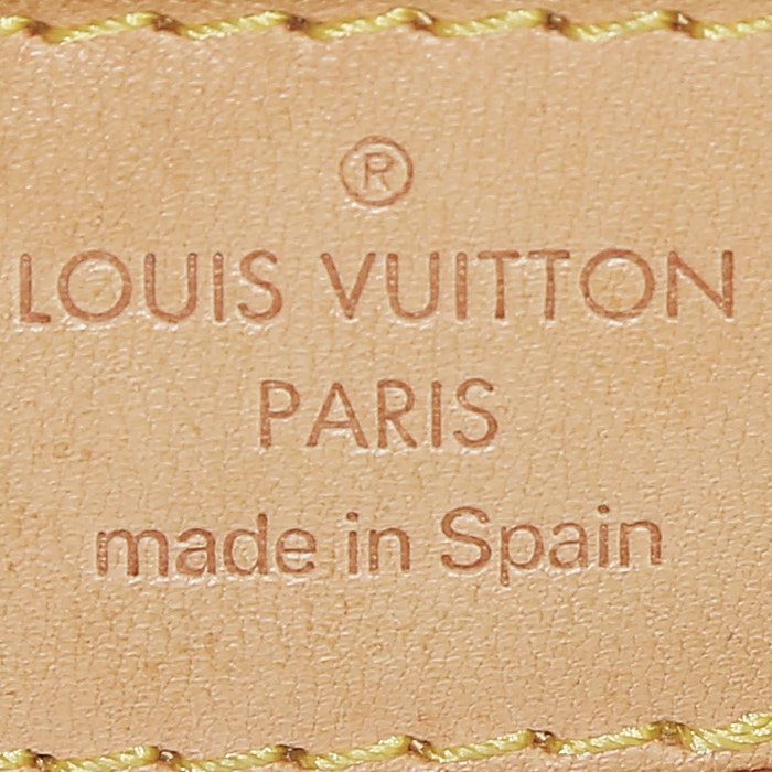 Borsa Louis Vuitton  Pleaty modello piccolo  in tela denim monogram blu e pelle naturale - Detail D3