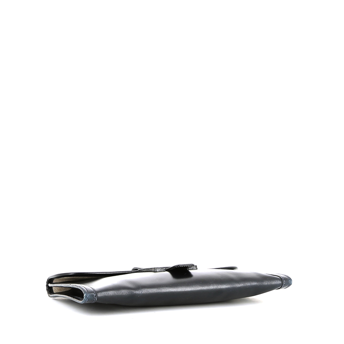 Pochette Hermès  Jige en cuir box bleu - Detail D4