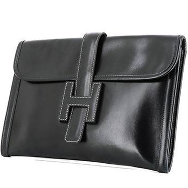 Hermes Orange H Swift Leather Jige Elan H Clutch Bag . Pristine, Lot  #58093
