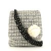 Sac bandoulière Chanel  Messenger en tweed gris - 360 thumbnail