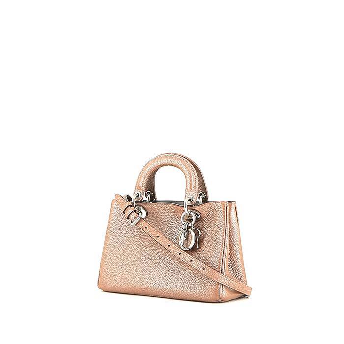 Dior Diorissimo handbag  in beige grained leather - 00pp
