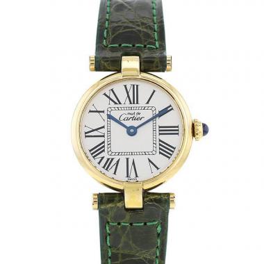Reloj Cartier Must Vendôme y plata dorada Circa 1990