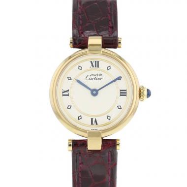 Reloj Cartier Must Vendôme y plata dorada Ref: Cartier - 1902  Circa 1990