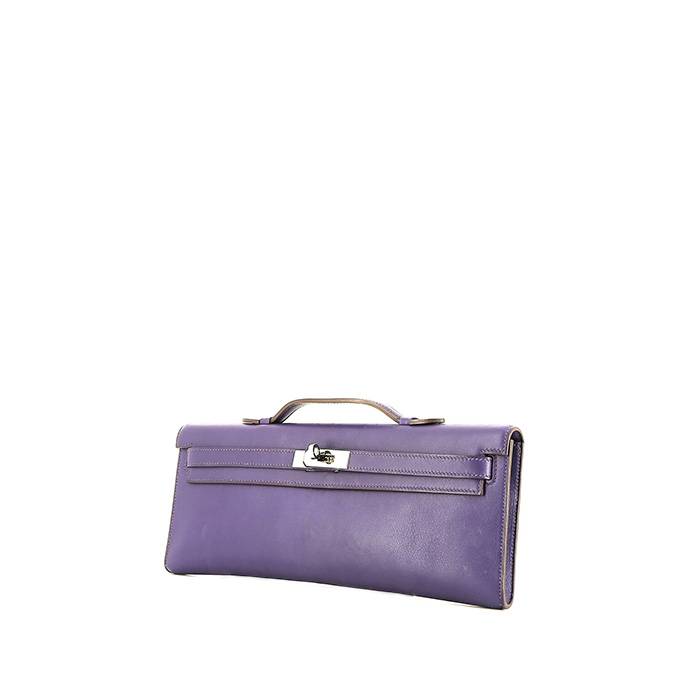 Hermès  Kelly Cut pouch  in purple Swift leather - 00pp