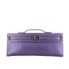 Pochette Hermès  Kelly Cut en cuir Swift violet - 360 thumbnail