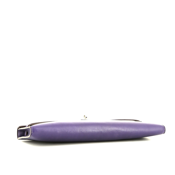 Hermès  Kelly Cut pouch  in purple Swift leather - Detail D4