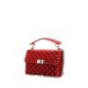 Valentino Garavani  Rockstud Spike shoulder bag  in red quilted velvet - 00pp thumbnail