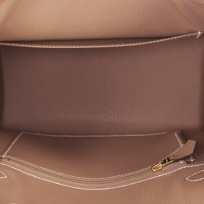 Borsa Hermès  Birkin 25 cm in pelle Epsom etoupe - Detail D2