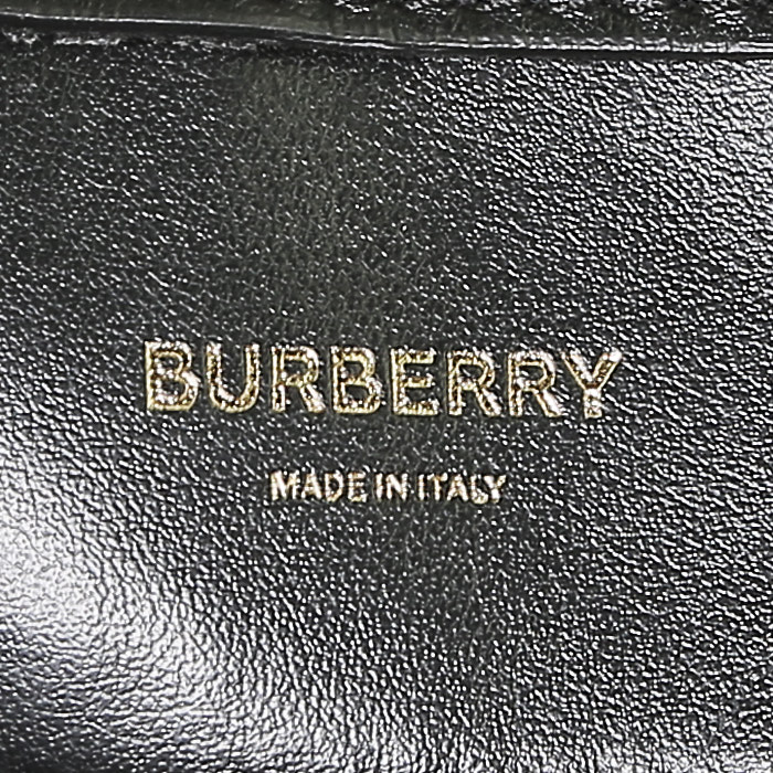 Sac Burberry  Pocket en toile tressée beige noire et rouge et cuir noir - Detail D4