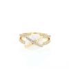 Fred Baie des Anges ring in yellow gold, cultured pearl and diamonds - 360 thumbnail