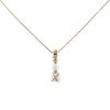 Fred Baie des Anges necklace in yellow gold, pearls and diamonds - 00pp thumbnail