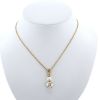 Fred Baie des Anges necklace in yellow gold, pearls and diamonds - 360 thumbnail