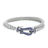Fred Force 10 large model bracelet in white gold and sapphires - 00pp thumbnail