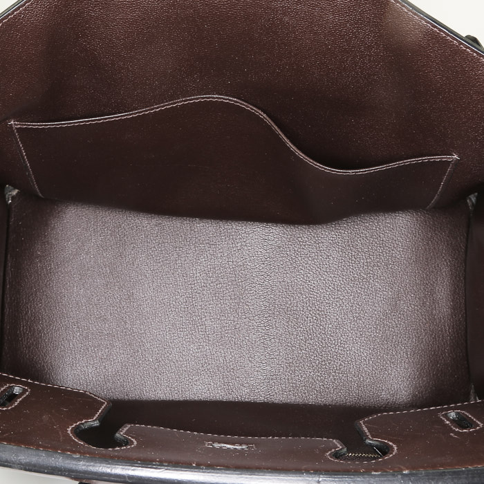 Borsa Hermès  Birkin 35 cm in pelle box marrone - Detail D2