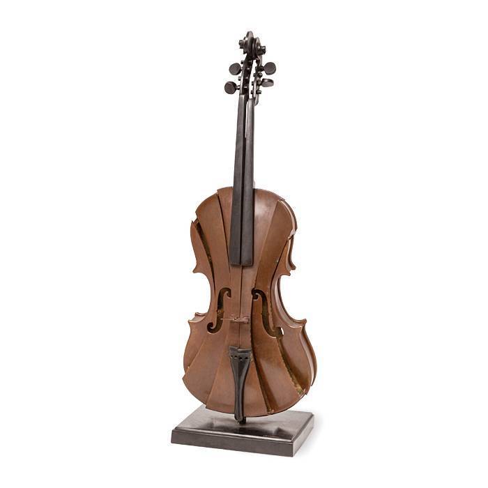 Arman, Violin cut, sculpture in black and brown patinated bronze, signed and numbered, from 2004 - 00pp