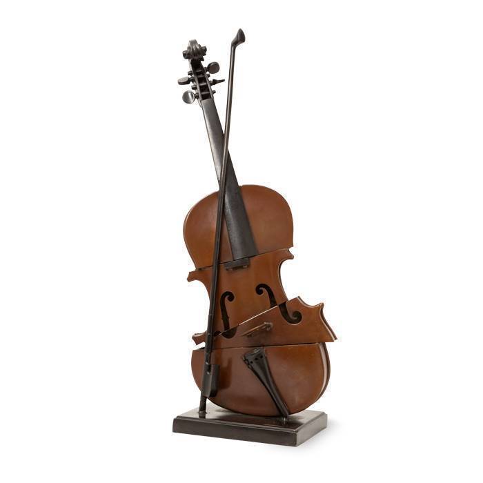 Arman, Violin cut, sculpture, in black and brown patinated bronze, signed and numbered, of 2004 - 00pp