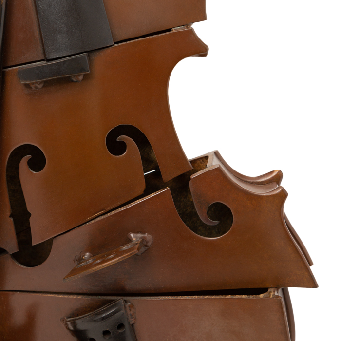 Arman, Violin cut, sculpture, in black and brown patinated bronze, signed and numbered, of 2004 - Detail D1