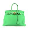Hermès  Birkin 35 cm handbag  in green Bamboo togo leather - 360 thumbnail