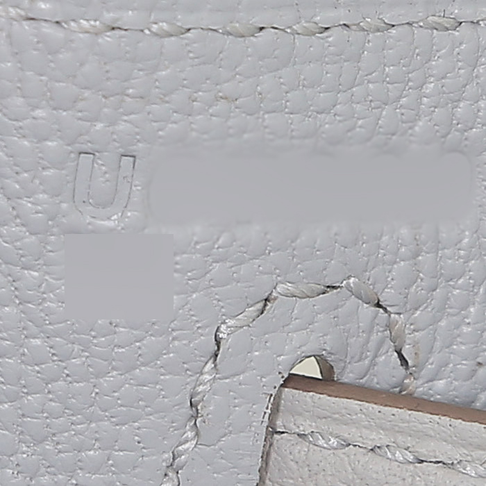 Borsa Hermès  Kelly 28 cm in pelle togo Gris Perle - Detail D5