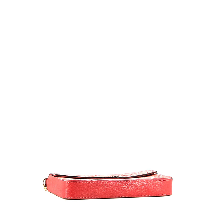 Louis Vuitton Félicie shoulder bag in red empreinte monogram leather - Detail D4