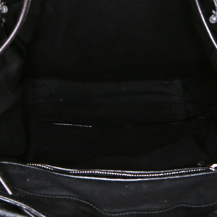 Mochila Saint Laurent  Festival en cuero negro - Detail D2