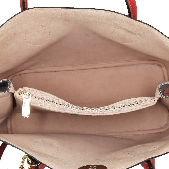 Borsa Louis Vuitton  Flandrin in tessuto monogram marrone e pelle rossa - Detail D3