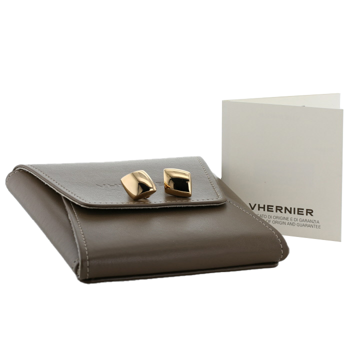 Vhernier Plateau earrings for non pierced ears in pink gold - Detail D2
