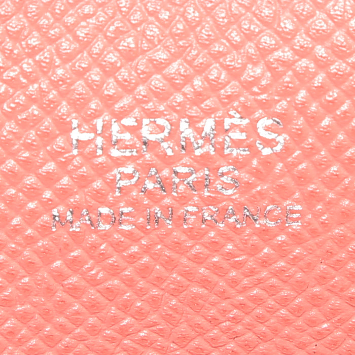 Bolso bandolera Hermès  Evelyne en cuero epsom rosa - Detail D3