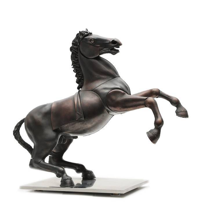 Miguel Berrocal, Sculpture "Caballo Casinaide" (Opus 170), in brown patinated bronze, signed and numbered, of 1978-1979 - 00pp