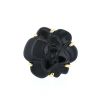Chanel Camelia large model ring in onyx and yellow gold - 360 thumbnail