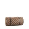 Bolso de mano Louis Vuitton  Papillon en lona a cuadros ébano y cuero marrón - Detail D4 thumbnail
