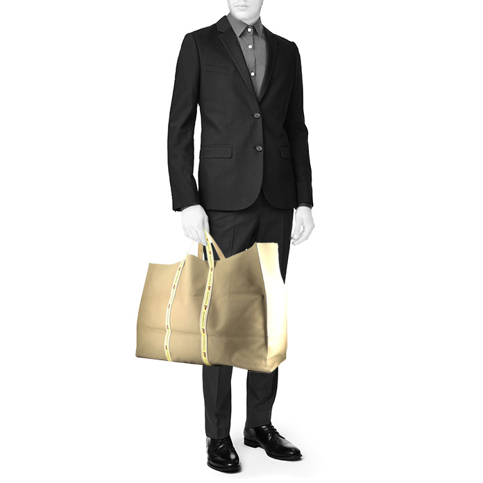 Shopping bag Louis Vuitton  World Cup in tela grigia - Detail D1