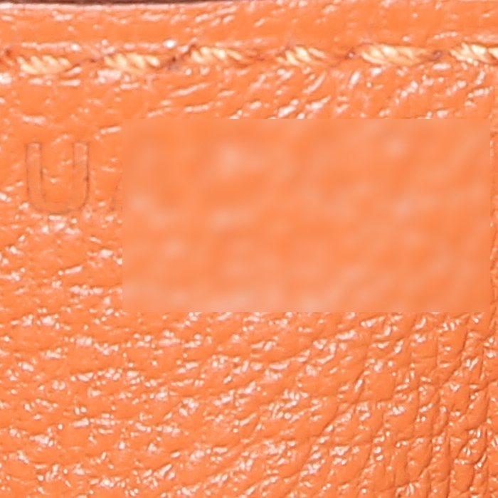 Hermès  Birkin 30 cm handbag  in orange togo leather - Detail D4