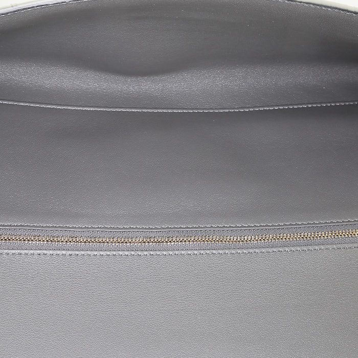 Pochette Celine  Maillon Triomphe in serpente d'acqua grigia - Detail D2