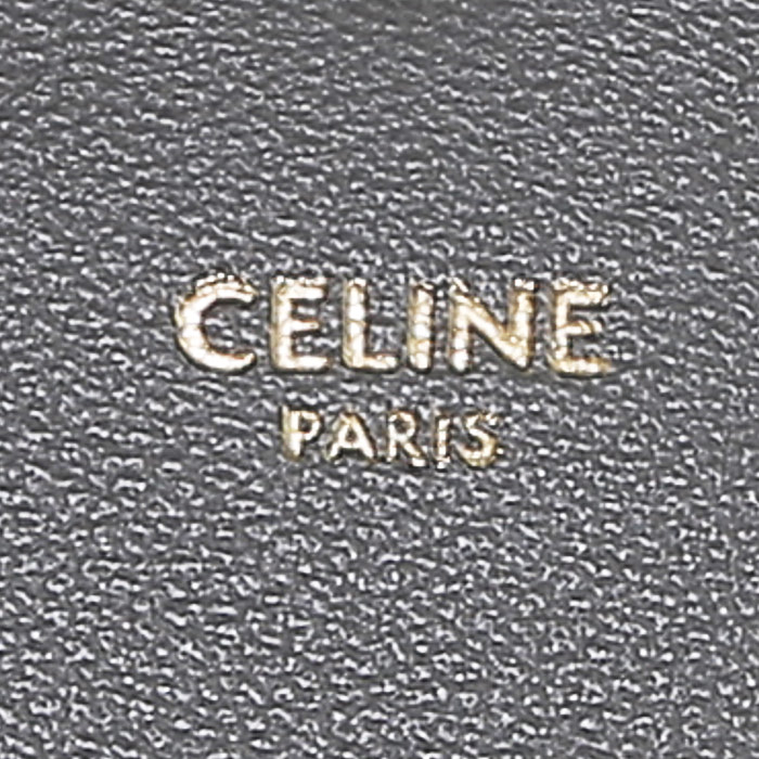 Pochette Celine  Maillon Triomphe in serpente d'acqua grigia - Detail D3