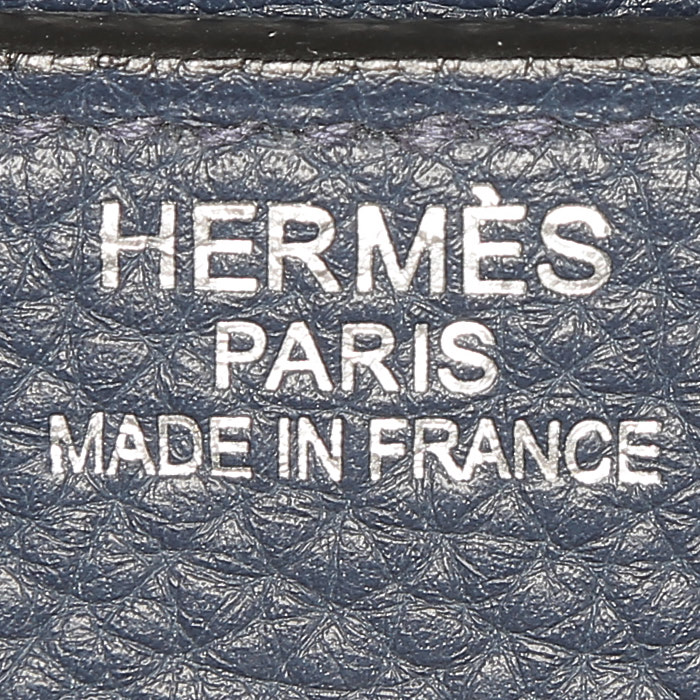 Hermès  Birkin 40 cm handbag  in navy blue togo leather - Detail D3