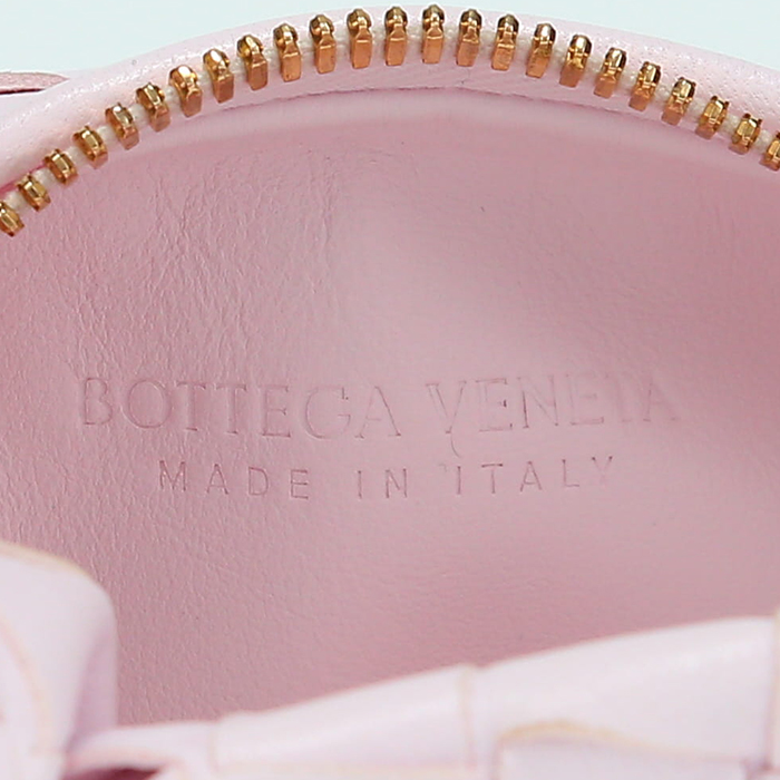 Borsa Bottega Veneta  Jodie mini  in pelle intrecciata rosa pallido - Detail D9