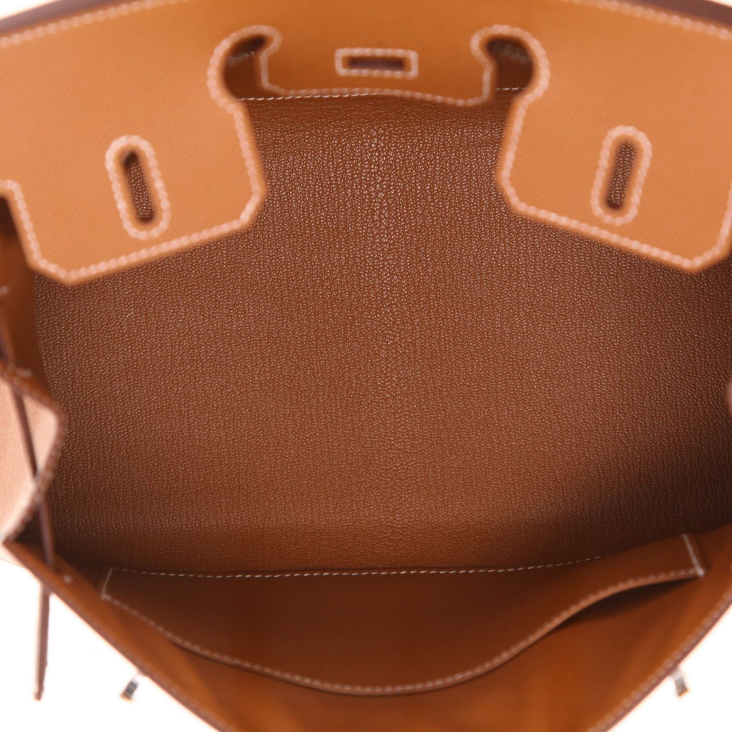 Sac à main Hermès  Birkin 25 cm en cuir epsom gold - Detail D3