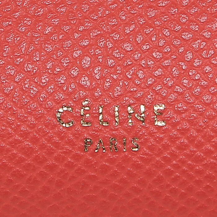Celine  Belt medium model  handbag  in red leather - Detail D4