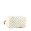 Louis Vuitton  Speedy 25 handbag  in azur damier canvas  and natural leather - Detail D4 thumbnail