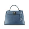 Hermès  Kelly 32 cm handbag  in blue epsom leather - 360 thumbnail
