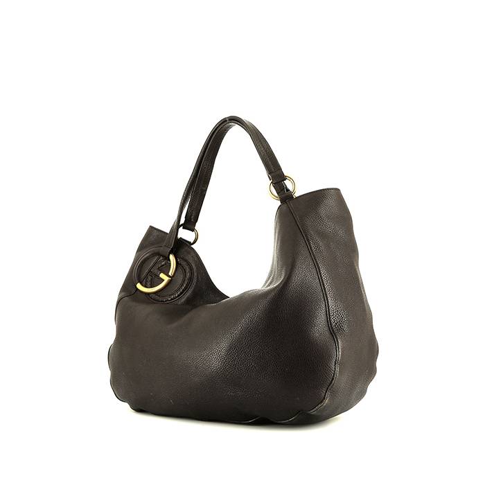 Gucci Vintage handbag  in brown leather - 00pp