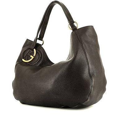 Gucci Bag Vintage Monogram Brown Round Shoulder Handbag Purse