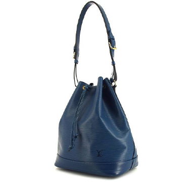 Bolso de mano Louis Vuitton Phenix en cuero Epi azul y cuero negro