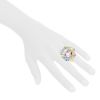 Dior Diorette large model ring in white gold, enamel and semi-precious stonesand in morganite - Detail D1 thumbnail