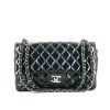 Chanel  Timeless Classic handbag  in blue patent quilted leather - 360 thumbnail