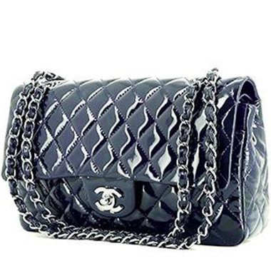 Bolso de mano Chanel  Timeless Classic en charol acolchado azul