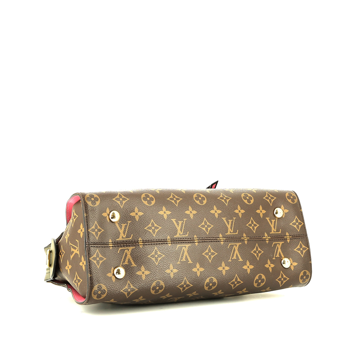 Bolso Cabás Louis Vuitton  Tuileries en lona Monogram marrón y cuero caqui - Detail D5