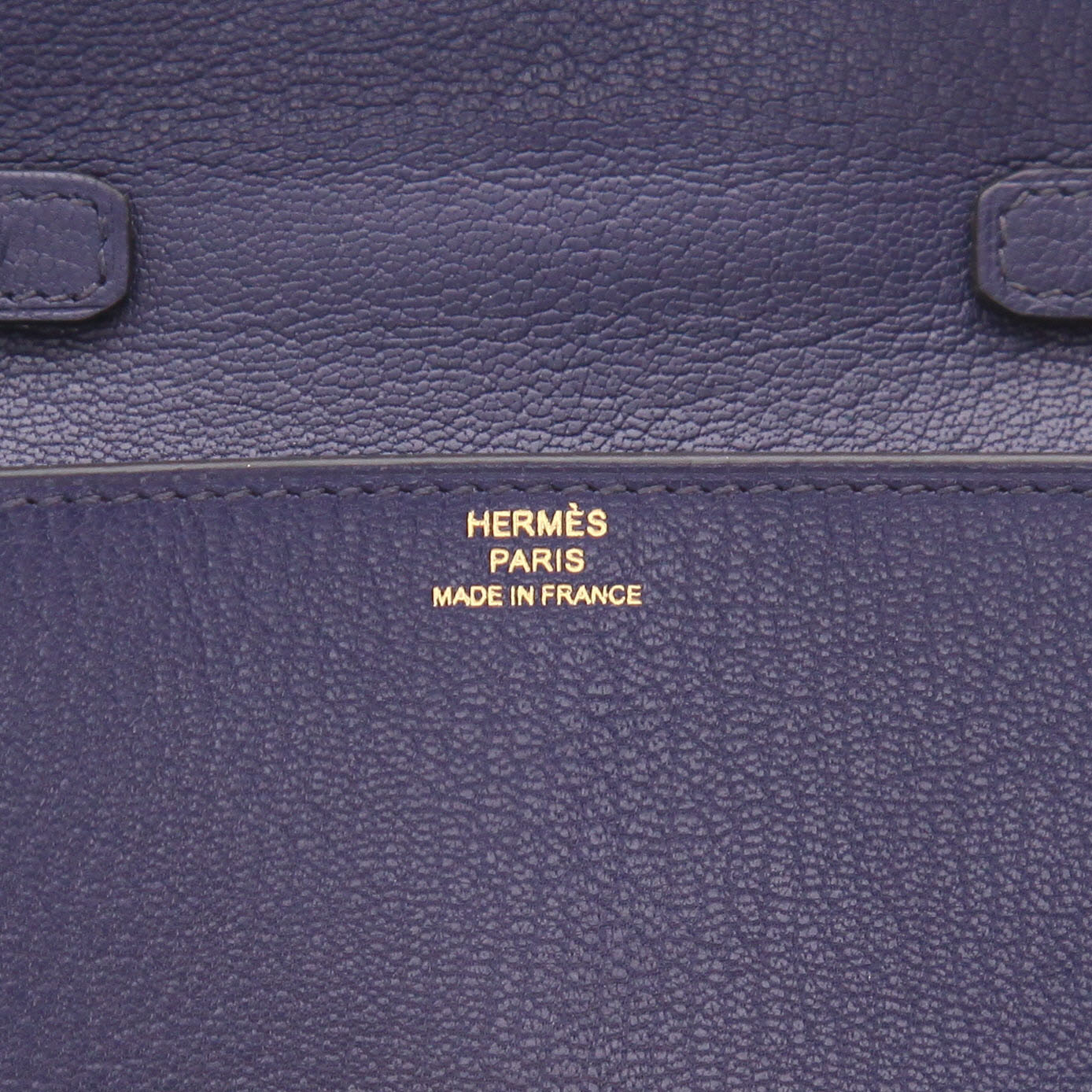 Hermès  Cinhetic To Go shoulder bag  in blue Mysore leather - Detail D2