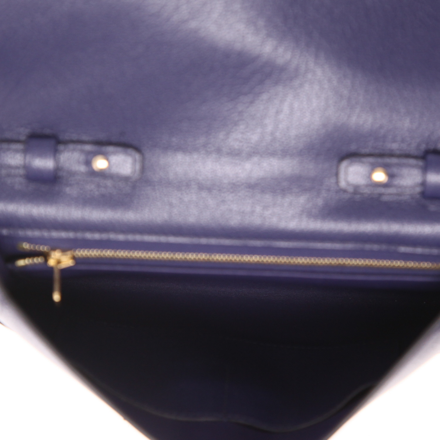 Bolso bandolera Hermès  Cinhetic To Go en cuero Mysore azul - Detail D3